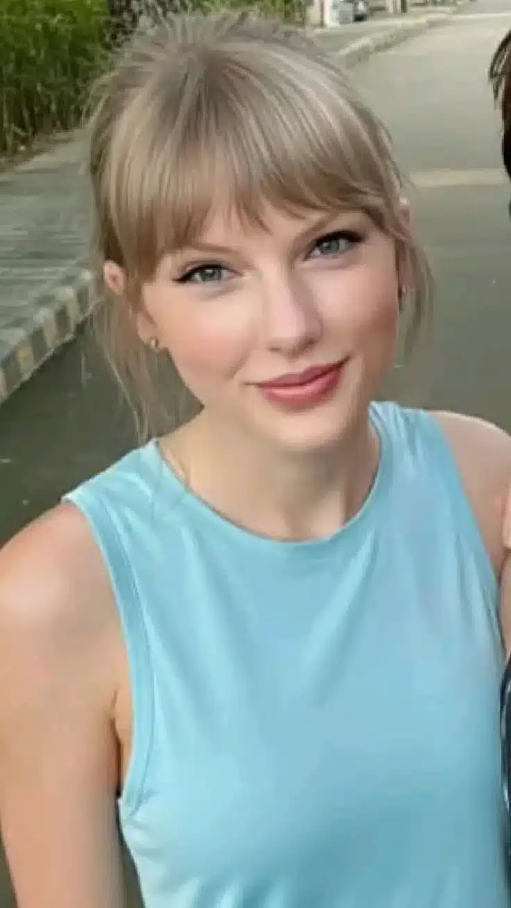 Taylor Swift neutral expression highlighting bone structure