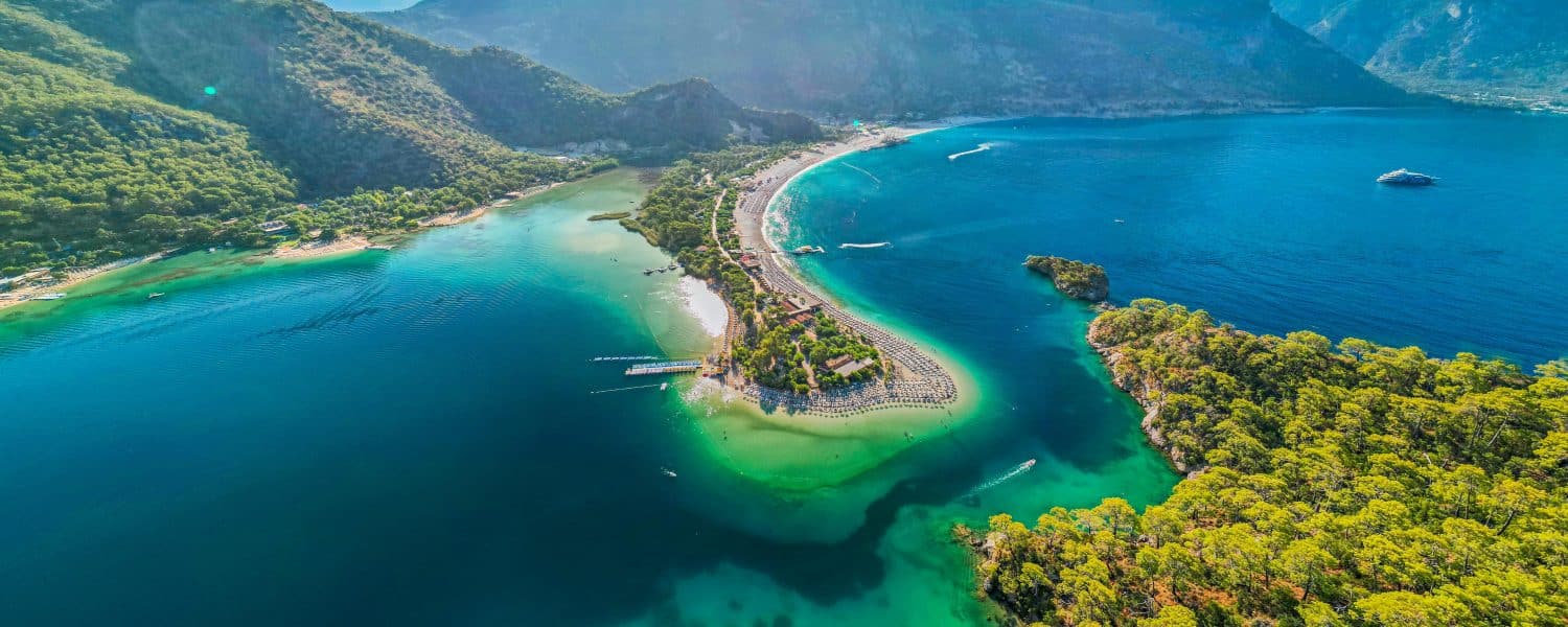 Aerial coastline in Turkey representing travel and recovery planning