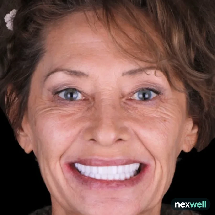 After: full mouth All-on-6 implant restoration, 2003