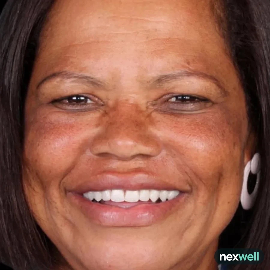 After: full mouth All-on-6 implant restoration, 2008