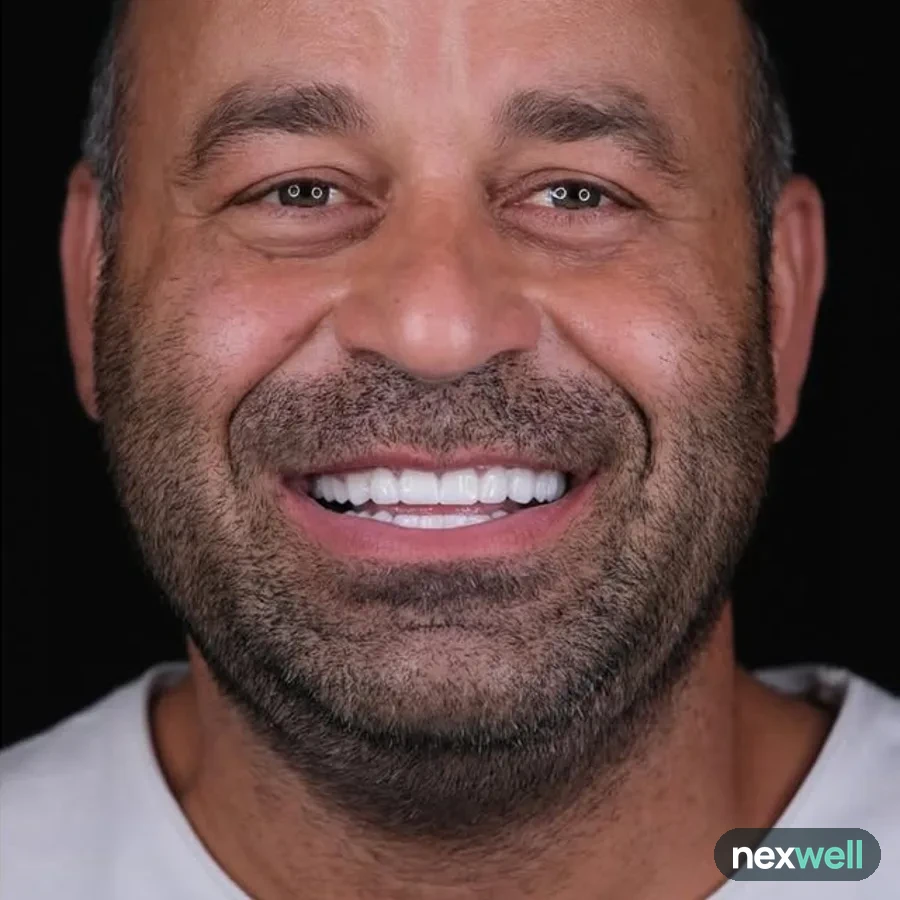 After: full mouth All-on-6 implant restoration, 2019