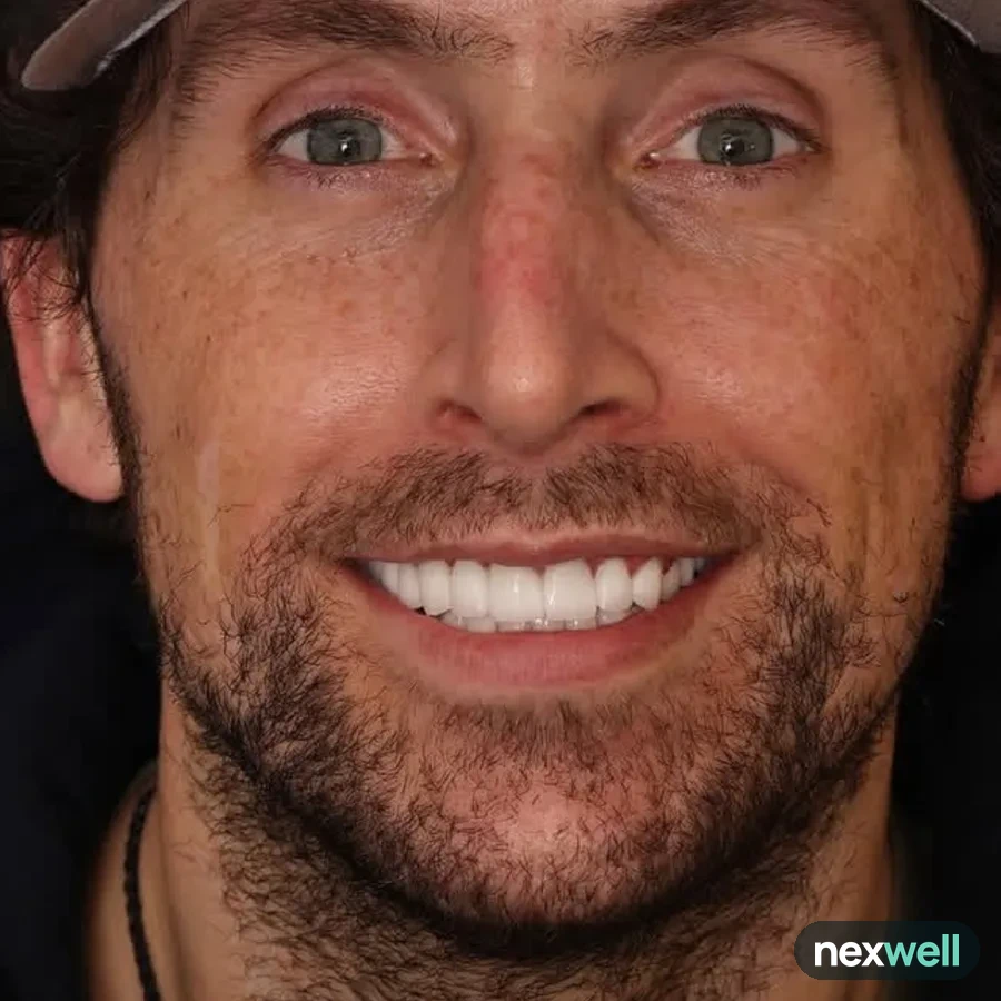 After: full mouth All-on-6 implant restoration, 2020