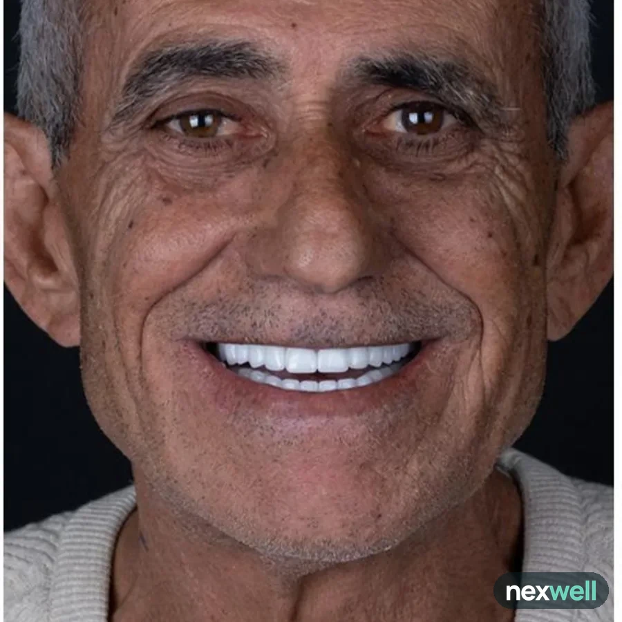 After: full mouth All-on-6 implant restoration, 2023