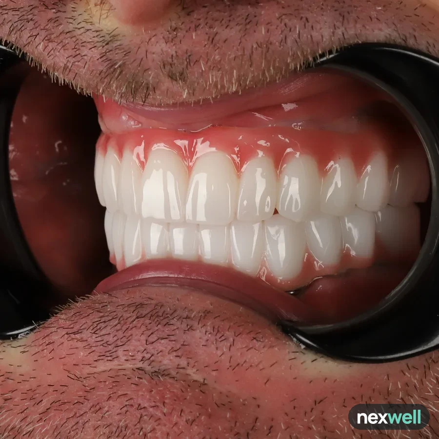 After: full mouth All-on-6 implant restoration, 2029