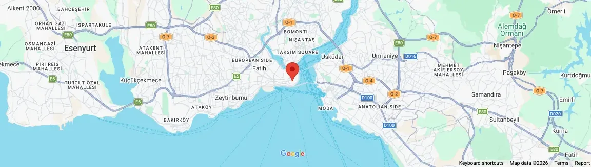 Map of Istanbul, Turkey, where treatment takes place
