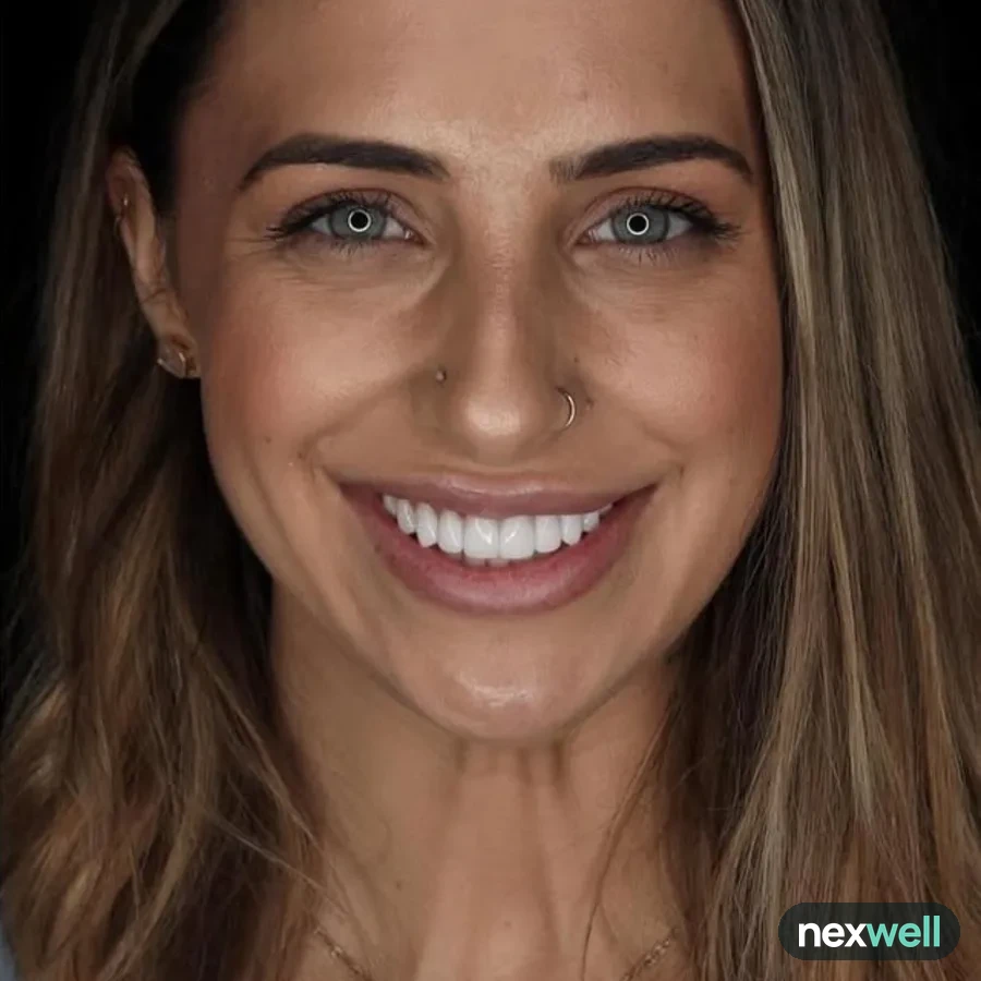 After: veneer and zirconia smile restoration, 3025