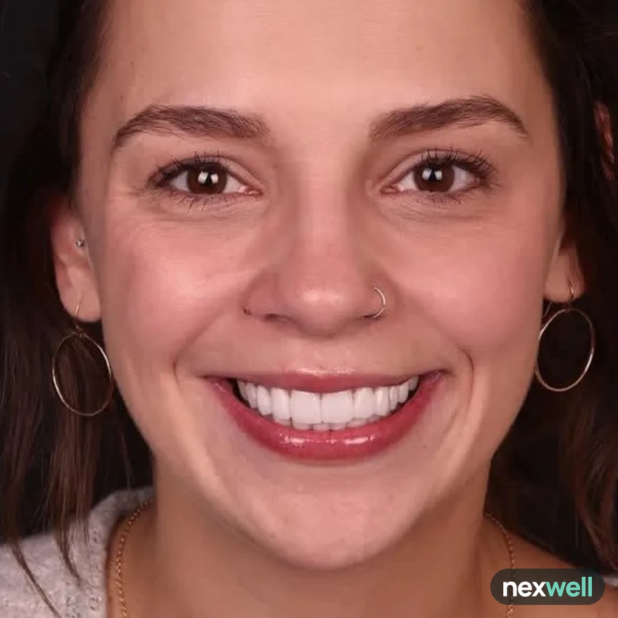 After: veneer and zirconia smile restoration, 3032
