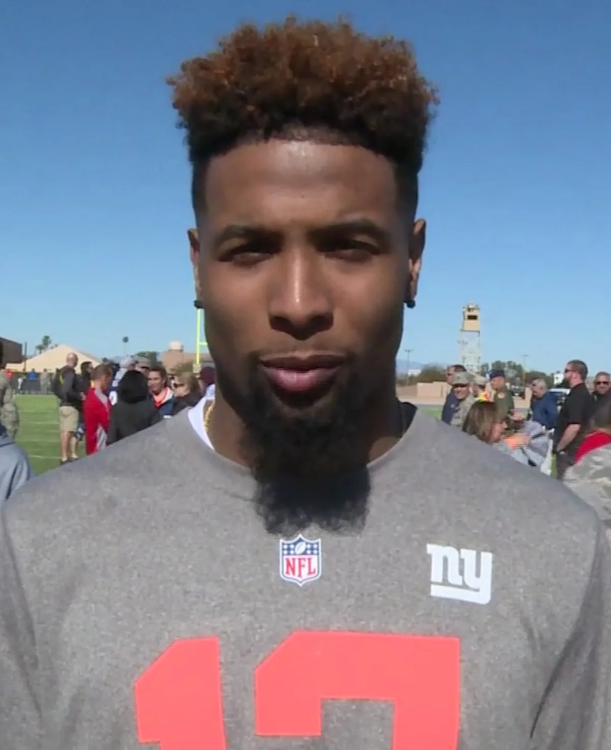 Odell Beckham Jr. in 2015, playing for the New York Giants