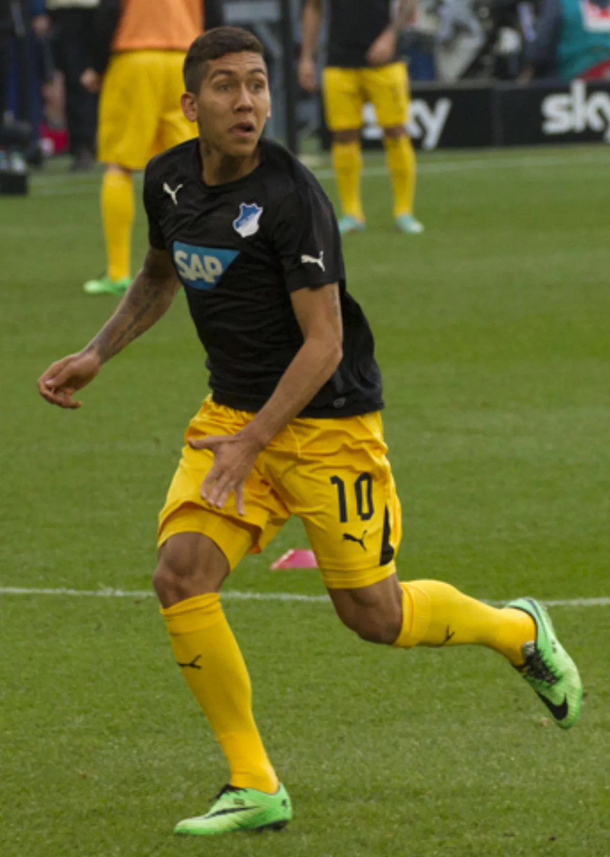 Roberto Firmino at a Hoffenheim match in March 2014