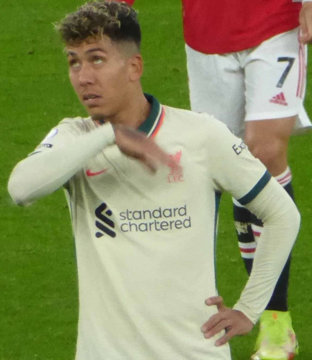 Roberto Firmino in 2021, playing for Liverpool