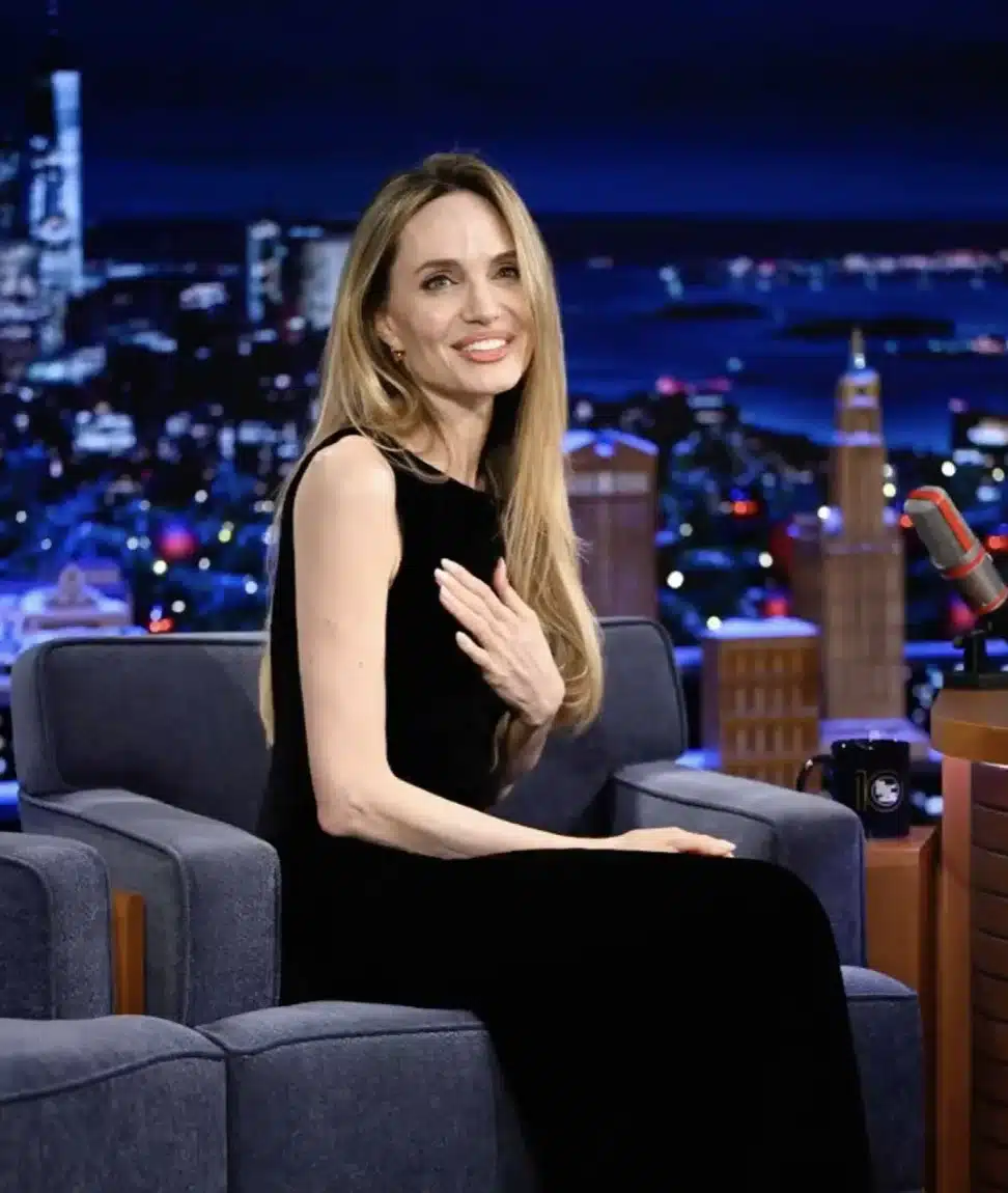 “Warm-toned enamel on Angelina Jolie’s incisors complementing her complexion.”
