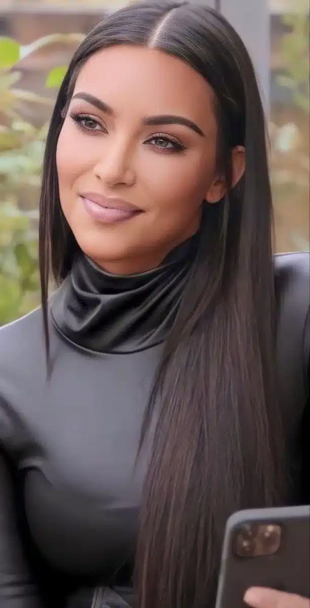3. Kim Kardashian facial harmony with emphasis on lower-face structure