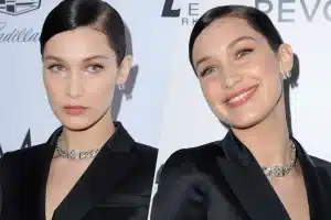 	28.	“Bella Hadid’s nose-to-lip proportion harmony in profile view.”
